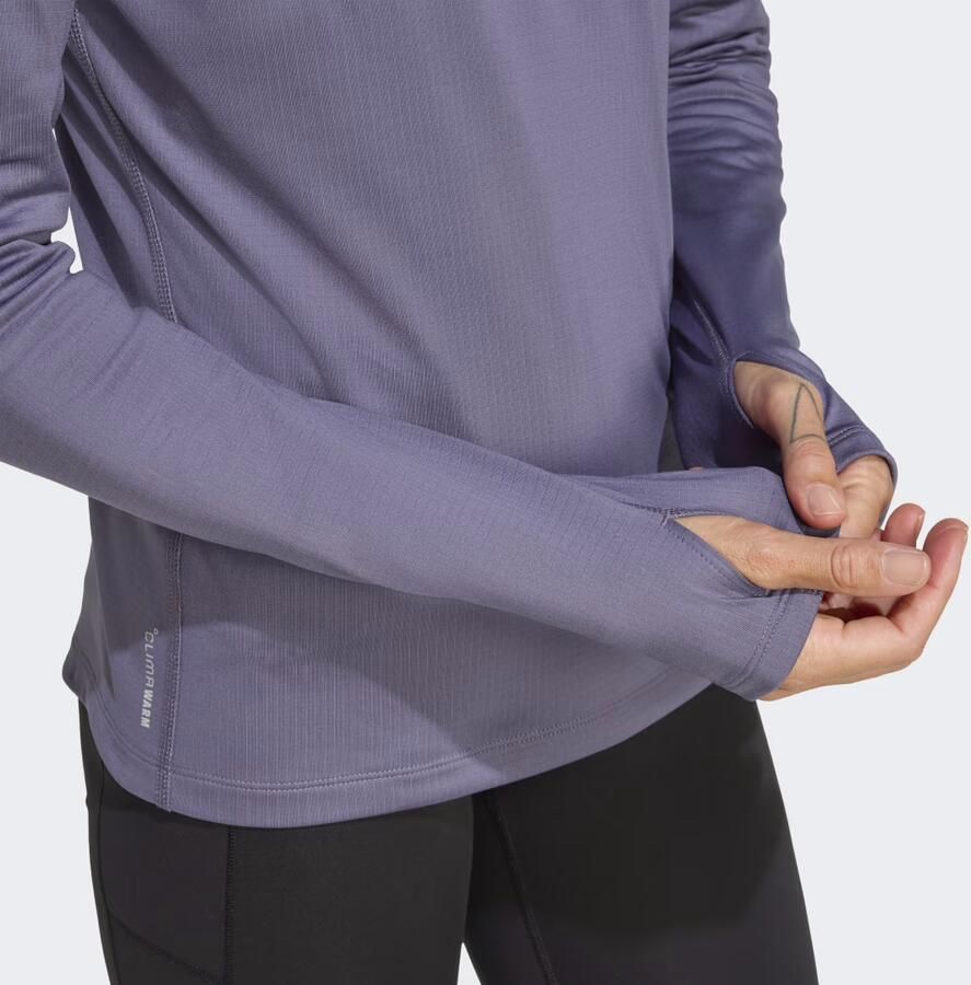Adidas Own The Run Winterized Hoodie met Halflange Rits - Foto 2