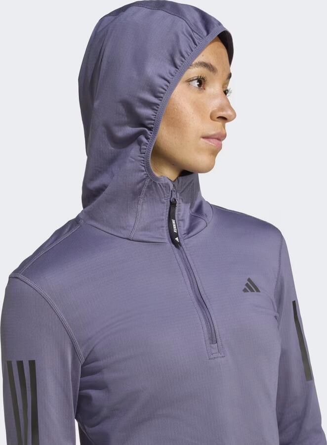 Adidas Own The Run Winterized Hoodie met Halflange Rits - Foto 3