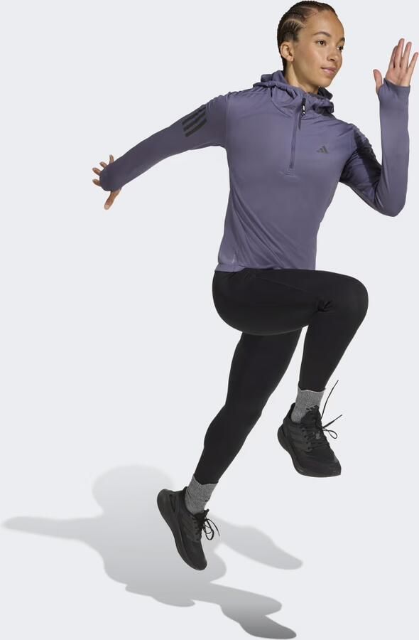 Adidas Own The Run Winterized Hoodie met Halflange Rits - Foto 4
