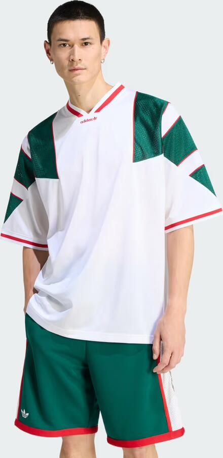 Adidas Originals Mesh 3-Stripes Jersey Wit- Heren Wit