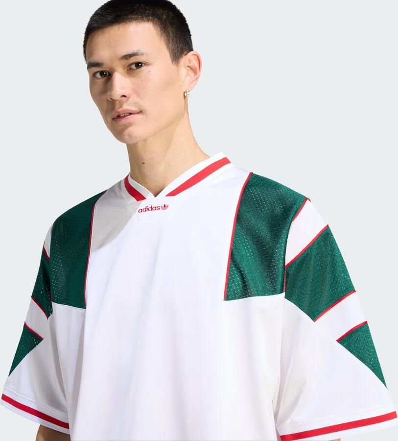 Adidas Originals Mesh 3-Stripes Jersey Wit- Heren Wit - Foto 4
