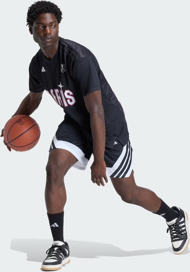 Adidas PARIS BASKETBALL WARM-UP SHIRT MET KORTE MOUWEN MANNEN - Foto 5