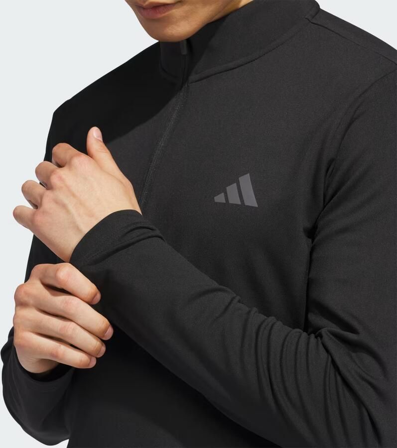 Adidas PERFORMANCE 3-STRIPE Sweatshirt MET KORTE RITS - Foto 3