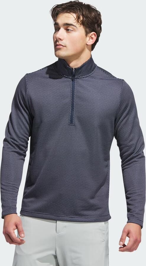 Adidas Performance Printed Pullover met Korte Rits