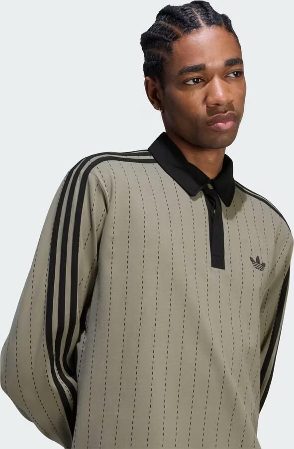 Adidas POLOSHIRT MET KRIJTSTREEPJES EN LANGE MOUWEN - Foto 2