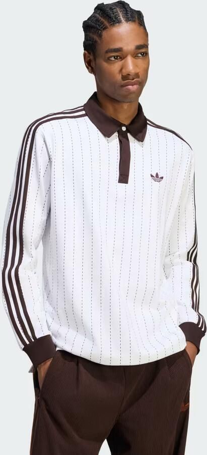 Adidas POLOSHIRT MET KRIJTSTREEPJES EN LANGE MOUWEN