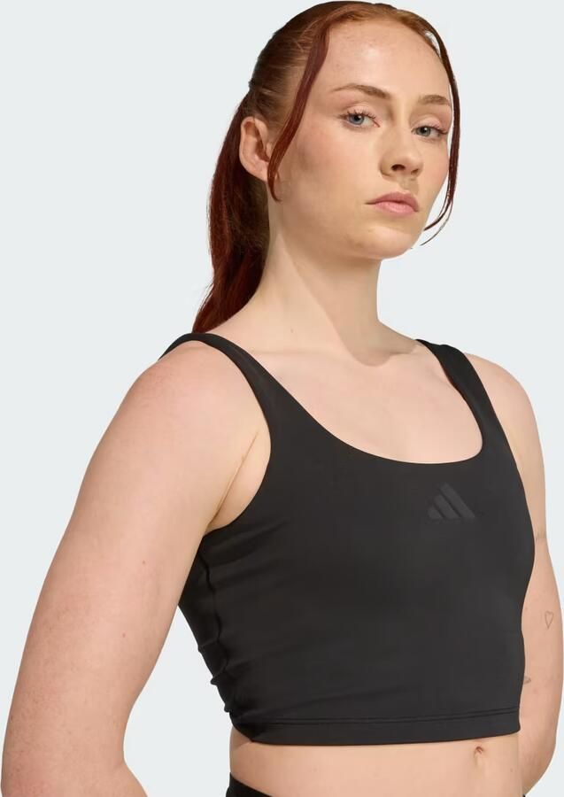 Adidas Sportswear Korte top met labelprint - Foto 3