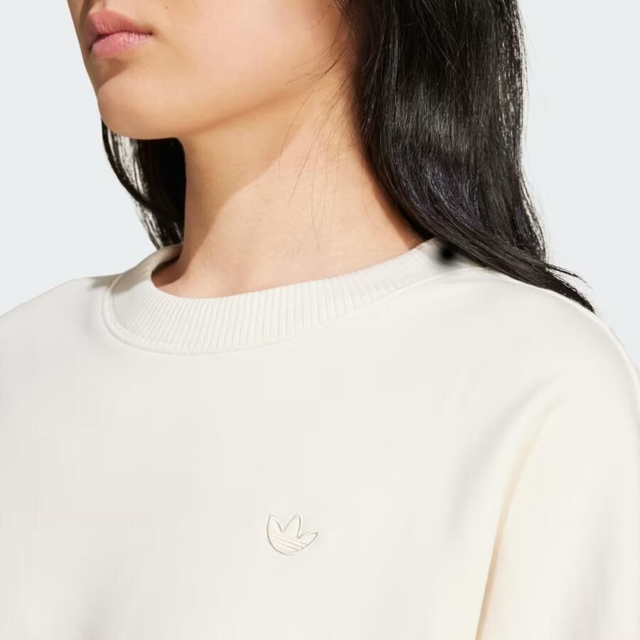 Adidas Originals Premium Essentials Oversized Sweatshirt voor vrouwen Beige Dames
