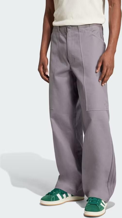 Adidas Premium Essentials Twill Cargobroek Grijs- Heren Grijs - Foto 6