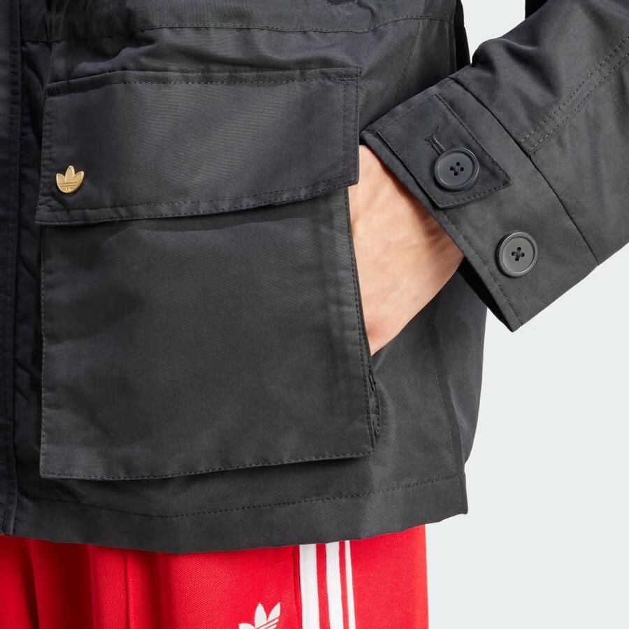 Adidas Originals Jas met afneembare capuchon Black Heren