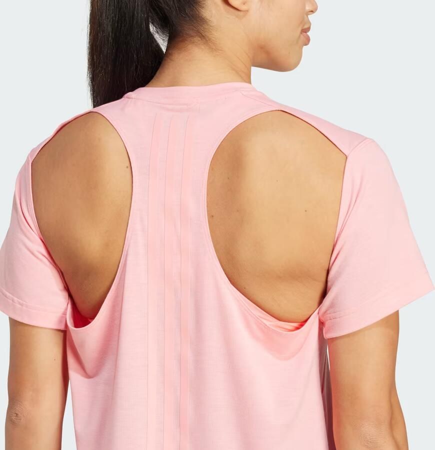 Adidas T-shirt Korte Mouw T-shirt Power Back Cutout 3-Stripes - Foto 3