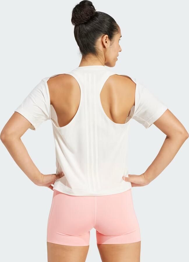 Adidas PrimeLift Back-Cutout 3-Stripes T-shirt - Foto 3