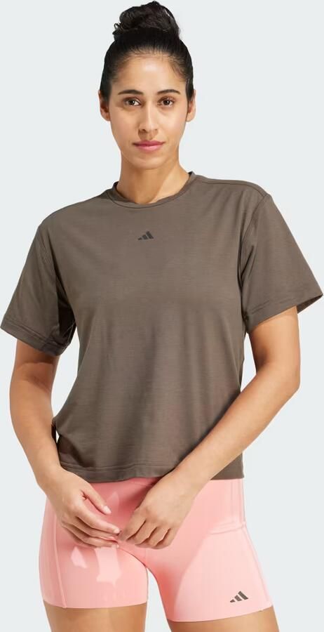 Adidas T-shirt Korte Mouw T-shirt Power Back Cutout 3-Stripes