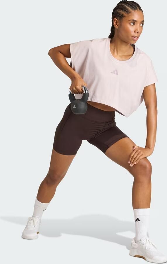 Adidas PrimeLift Korte Boxy 3-Stripes Workouttanktop - Foto 5