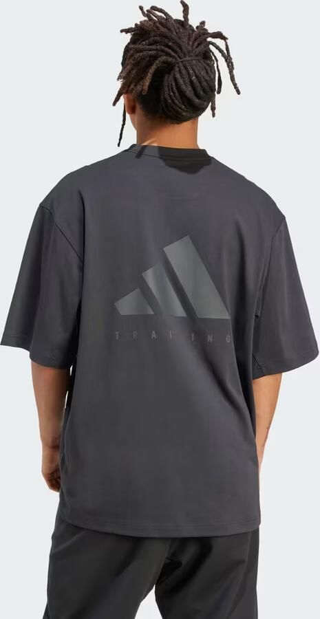Adidas Training Oversize sport-t-shirt van katoenmix met logoprint - Foto 6
