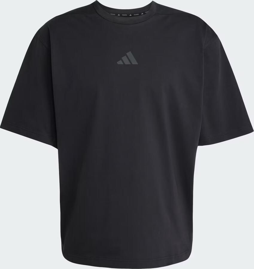 Adidas Training Oversize sport-t-shirt van katoenmix met logoprint - Foto 4