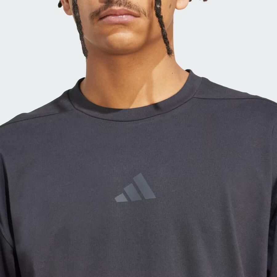 Adidas Training Oversize sport-t-shirt van katoenmix met logoprint - Foto 2