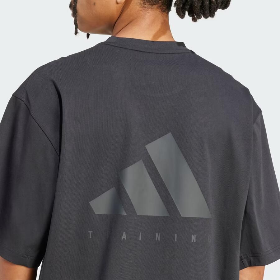 Adidas Training Oversize sport-t-shirt van katoenmix met logoprint - Foto 3