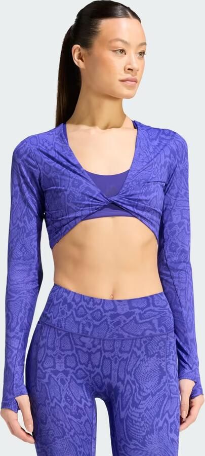 Adidas PrimeLift Snake Twist Dubbelzijdig Draagbare Workoutlongsleeve