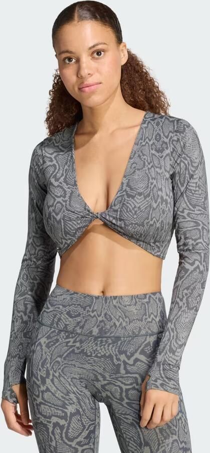 Adidas PrimeLift Snake Twist Dubbelzijdig Draagbare Workoutlongsleeve