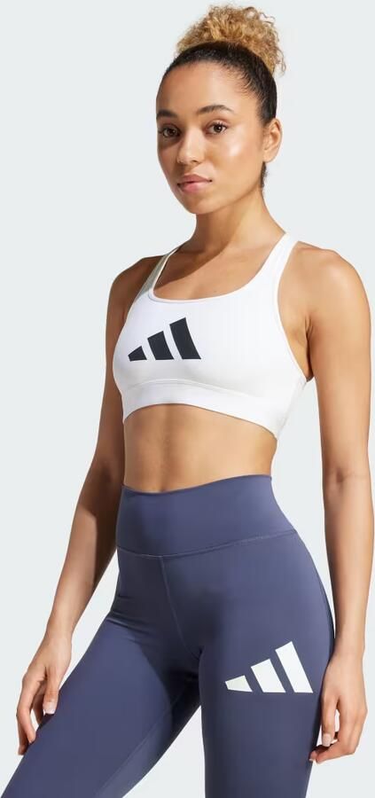 Adidas Bralette Soutien-gorge Powerreact Big Logo Graphic ajusté