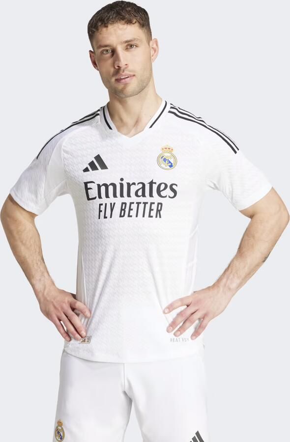 Adidas Real Madrid 2024 25 Match Home Shirt White- Heren White