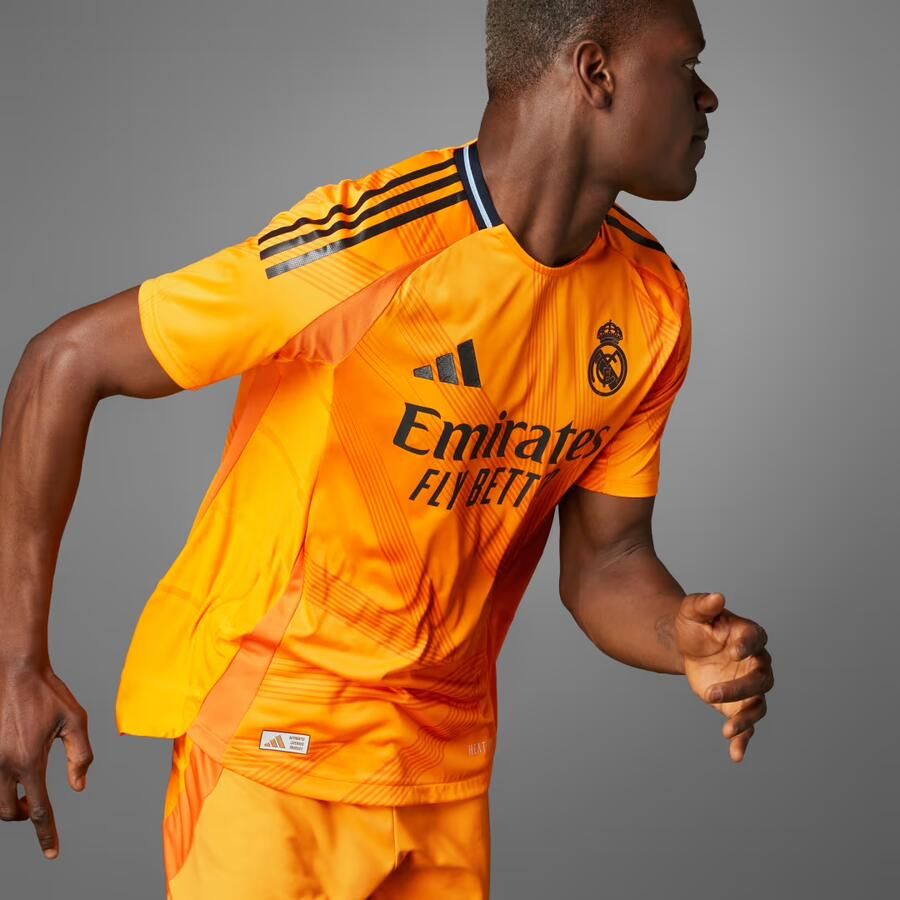 Adidas Real Madrid 24 25 Authentiek Uitshirt Oranje- Heren Oranje - Foto 2