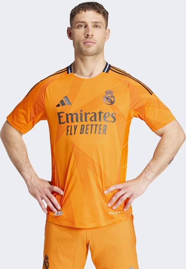 Adidas Real Madrid 24 25 Authentiek Uitshirt Oranje- Heren Oranje