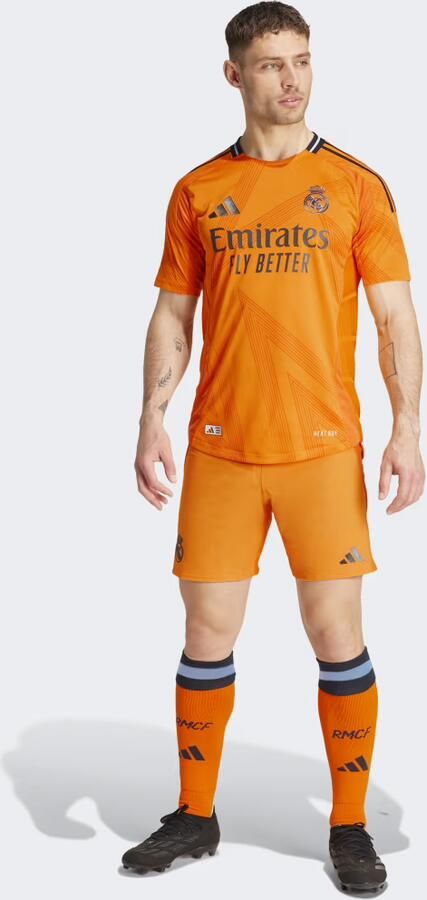 Adidas Real Madrid 24 25 Authentiek Uitshirt Oranje- Heren Oranje - Foto 5
