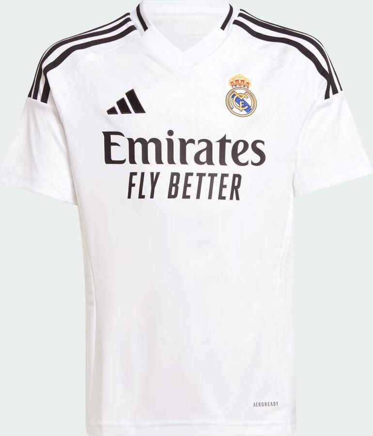 Adidas Perfor ce Junior Real Madrid voetbalshirt thuis Sport t-shirt Wit Polyester Ronde hals 128