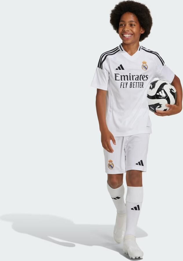 Adidas Perfor ce Junior Real Madrid voetbalshort wit Sportbroek Polyester 128 - Foto 6