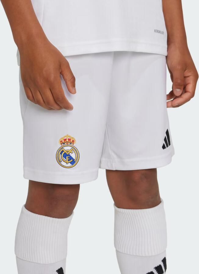 Adidas Perfor ce Junior Real Madrid voetbalshort wit Sportbroek Polyester 128 - Foto 3