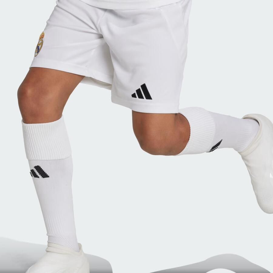 Adidas Perfor ce Junior Real Madrid voetbalshort wit Sportbroek Polyester 128