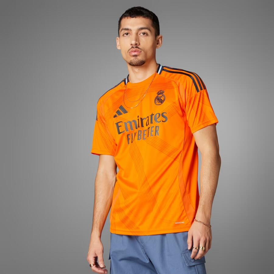Adidas Real Madrid 2024 25 Away Shirt Crew Orange- Heren Crew Orange - Foto 6
