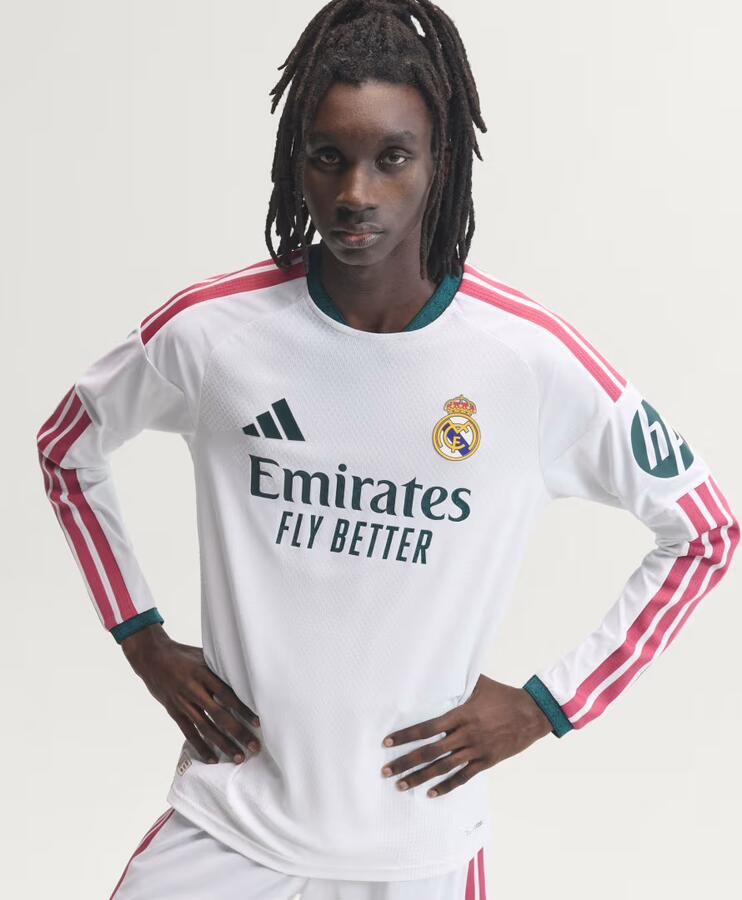 Adidas Real Madrid 26 27 Authentiek Thuisshirt met Lange Mouwen