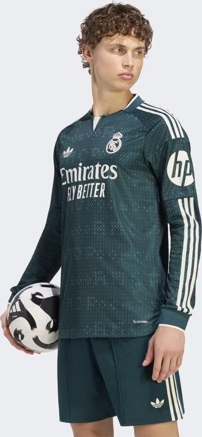 Adidas Real Madrid 26 27 Authentiek Uitshirt met Lange Mouwen