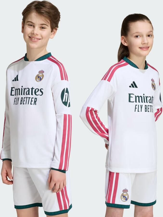 Adidas Real Madrid 26 27 Thuisshirt met Lange Mouwen Kids