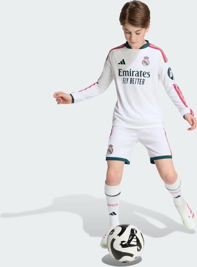 Adidas Real Madrid 26 27 Thuisshirt met Lange Mouwen Kids - Foto 4