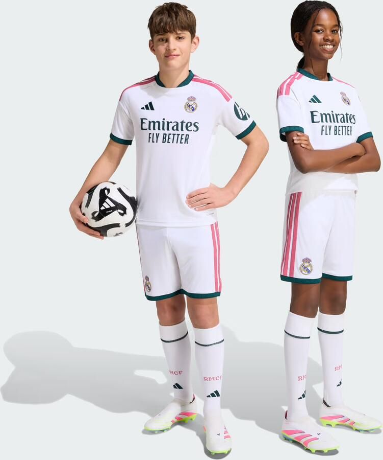 Adidas Real Madrid 2026 27 Home Shorts Junior Wit Kind Wit