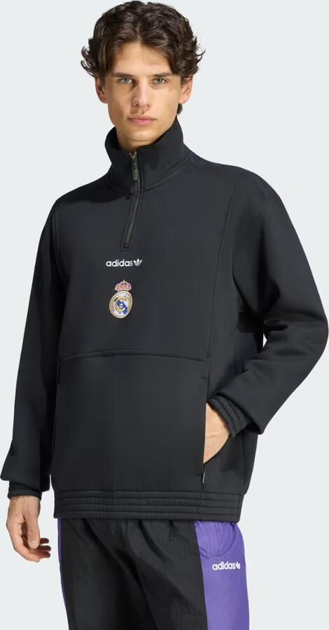 Adidas Real Madrid EQT Sweatshirt met Halflange Rits
