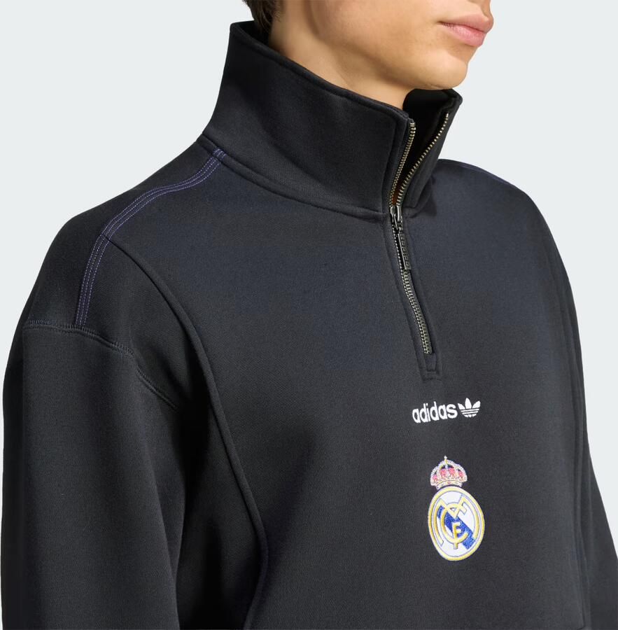 Adidas Real Madrid EQT Sweatshirt met Halflange Rits - Foto 3