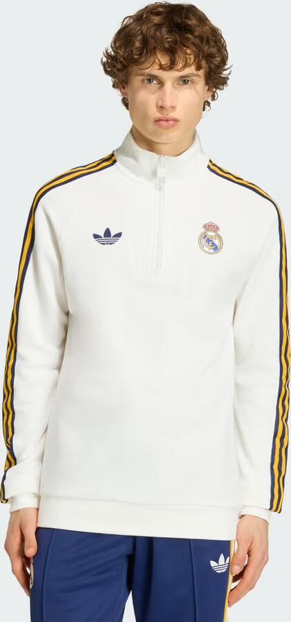 Adidas Real Madrid Originals Sweater met Halflange Rits