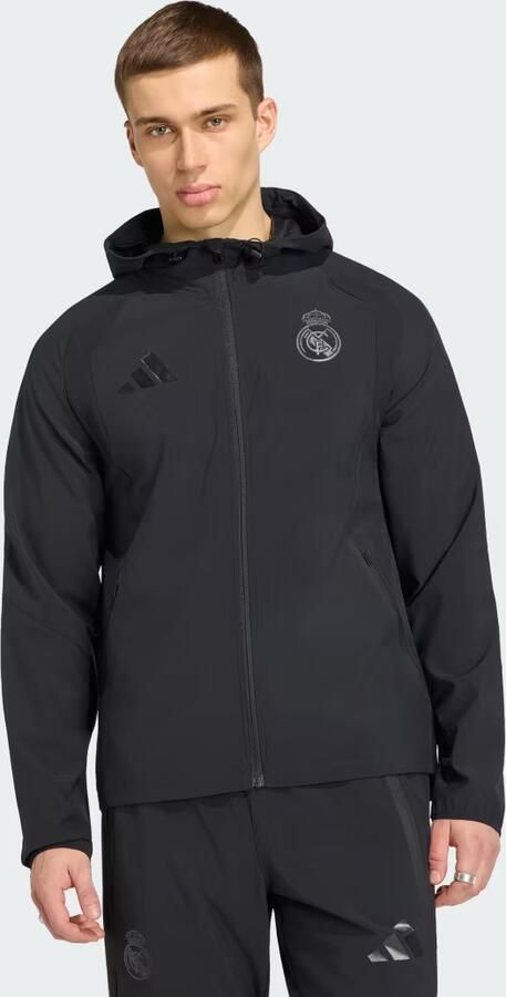 Adidas Real Madrid Reiswindjack met Lange Ritssluiting