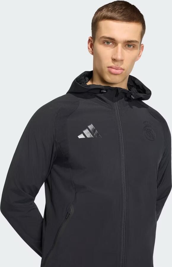 Adidas Real Madrid Reiswindjack met Lange Ritssluiting - Foto 4