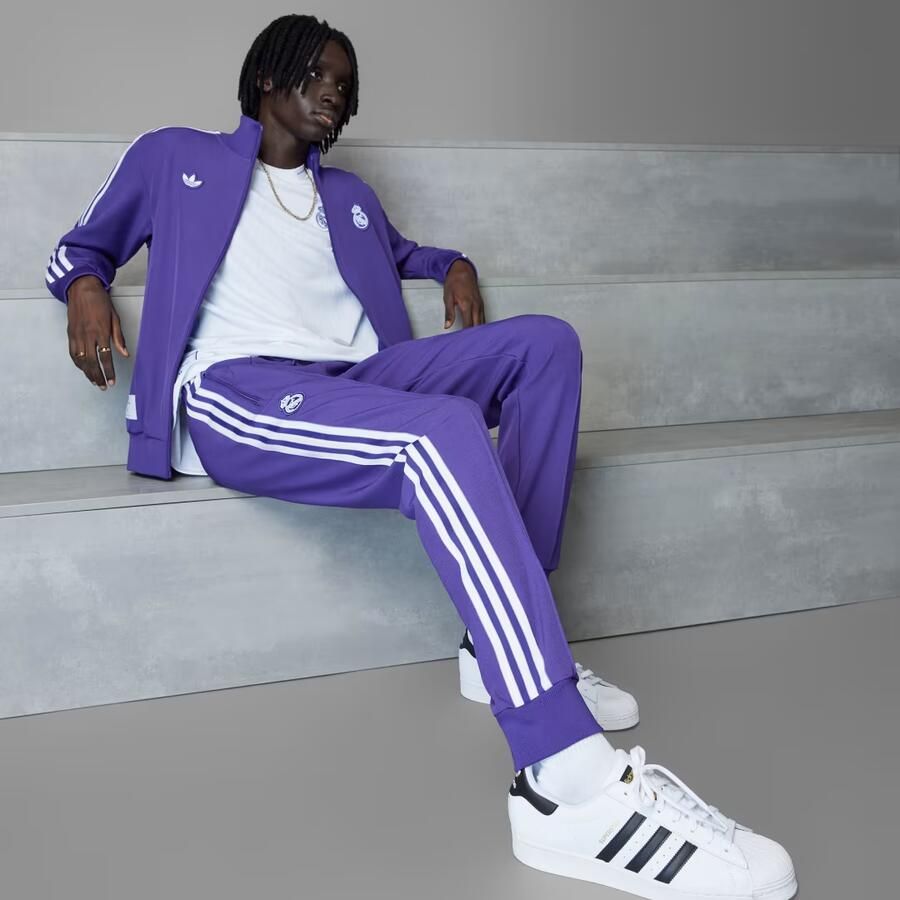 Adidas Real Madrid Terrace Icons Trainingsbroek Paars- Heren Paars - Foto 5