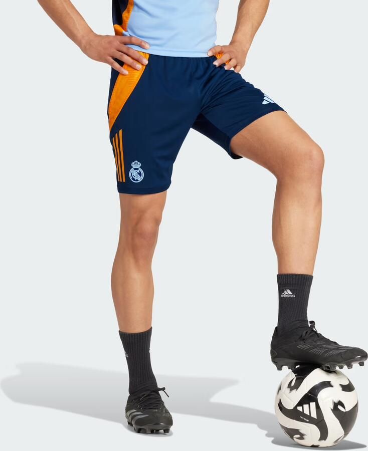 Adidas Real Madrid Tiro 24 Training Shorts Team Navy Blue 2 Crew Orange Glow Blue- Heren Team Navy Blue 2 Crew Orange Glow Blue