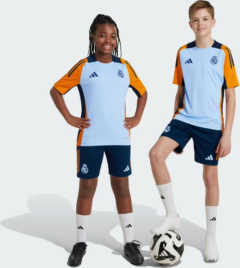 Adidas Perfor ce Junior Real Madrid voetbalshort training Sportbroek Blauw Polyester 164 - Foto 6