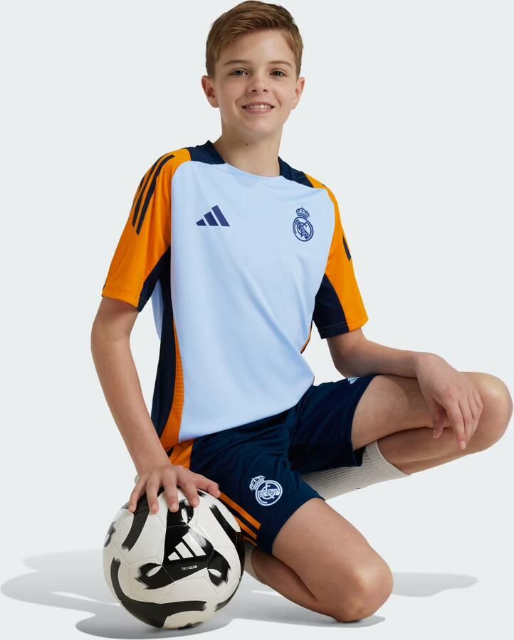 Adidas Perfor ce Junior Real Madrid voetbalshort training Sportbroek Blauw Polyester 164 - Foto 4