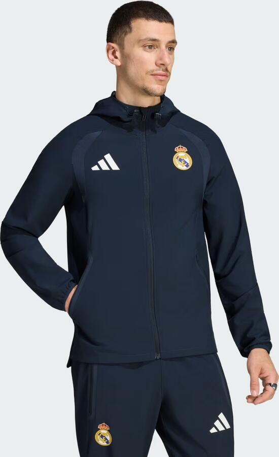Adidas Real Madrid Tiro Reiswindjack met Lange Ritssluiting