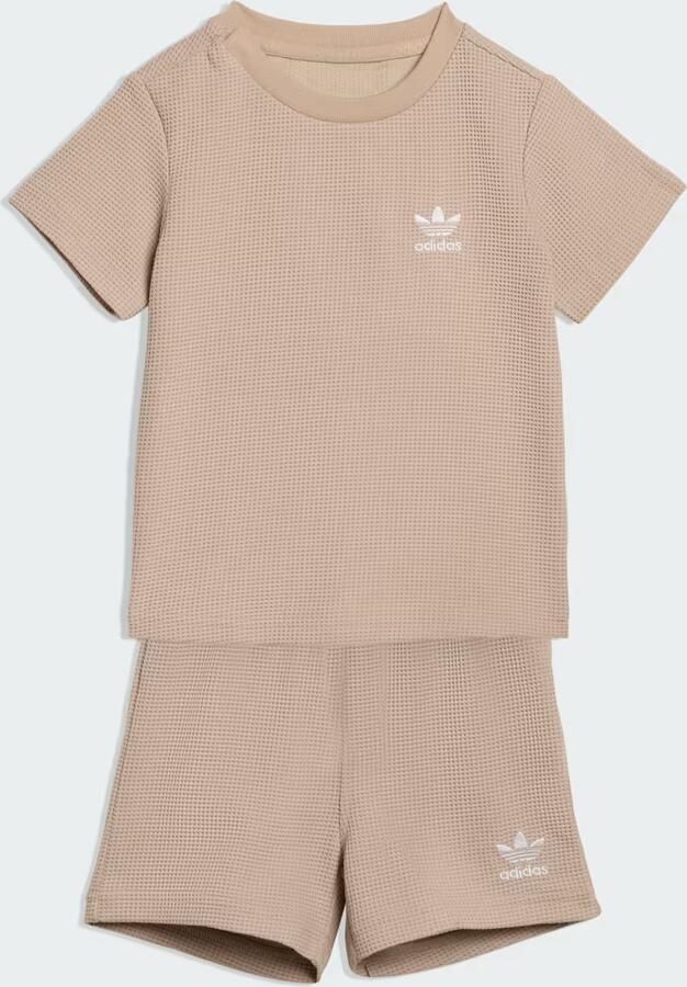 Adidas Originals Waffle T-Shirt Shorts Set Infant Beige Kind Beige - Foto 2